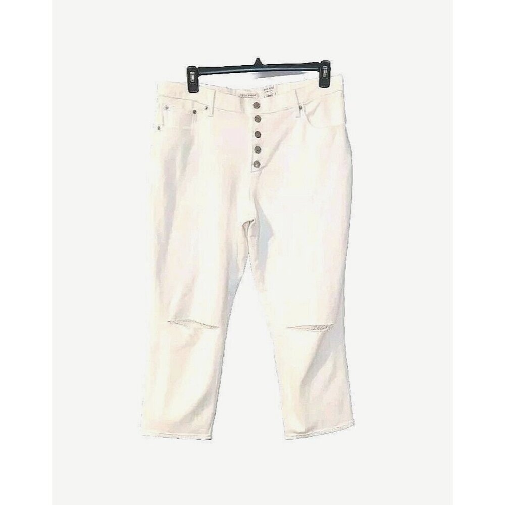 Lucky Brand Womens Straight Leg Crop Jeans White Size 16  33 Nwt 119